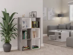 Estantería con 6 estantes - 110 cm - Gris - MALAX