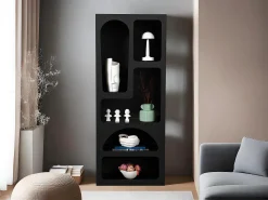 Estantería con 5 estantes estilo contemporáneo - Negro - LUELA