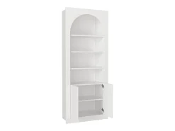 Estantería con 4 estantes y 2 puertas - Blanco - CYMORA