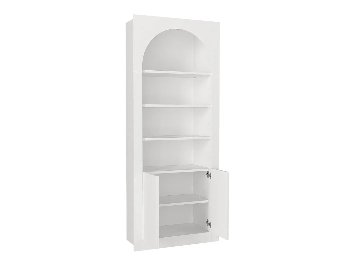 Estantería con 4 estantes y 2 puertas - Blanco - CYMORA