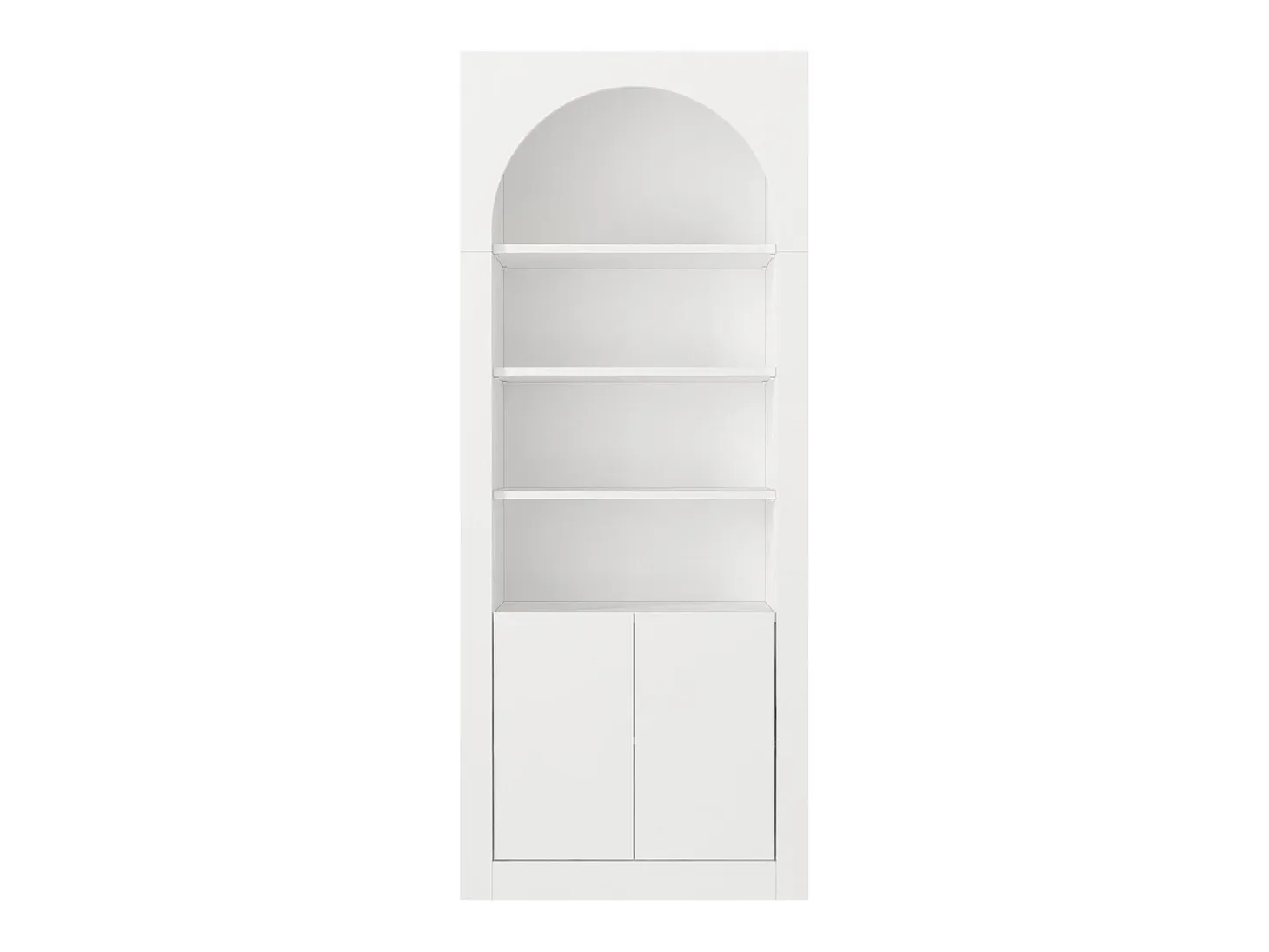 Estantería con 4 estantes y 2 puertas - Blanco - CYMORA
