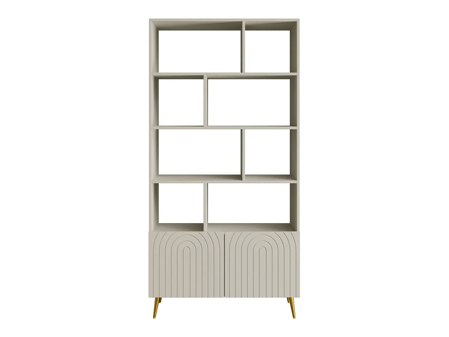 Estantería con 2 puertas y 8 estantes - Beige - NORSIM de Pascal Morabito