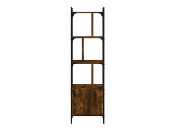 Estantería con puerta madera roble ahumado 44,5x30x154,5 cm