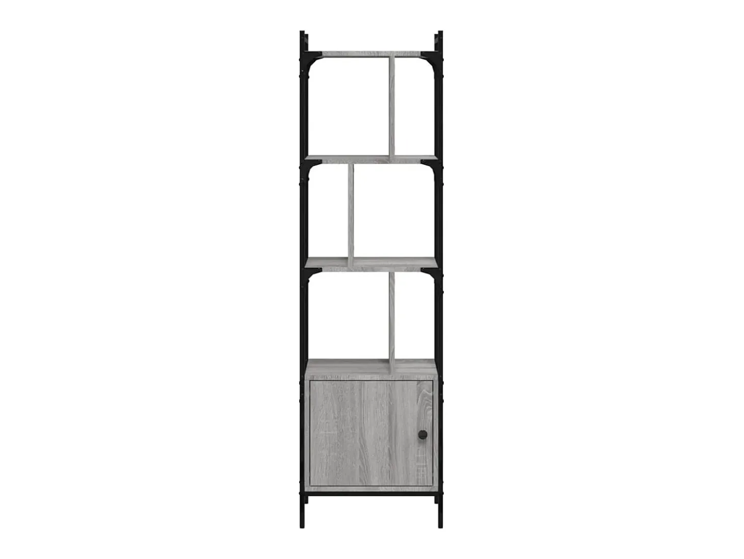 Estantería con puerta madera gris Sonoma 44,5x30x154,5 cm