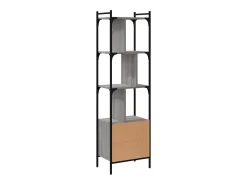 Estantería con puerta madera gris Sonoma 44,5x30x154,5 cm