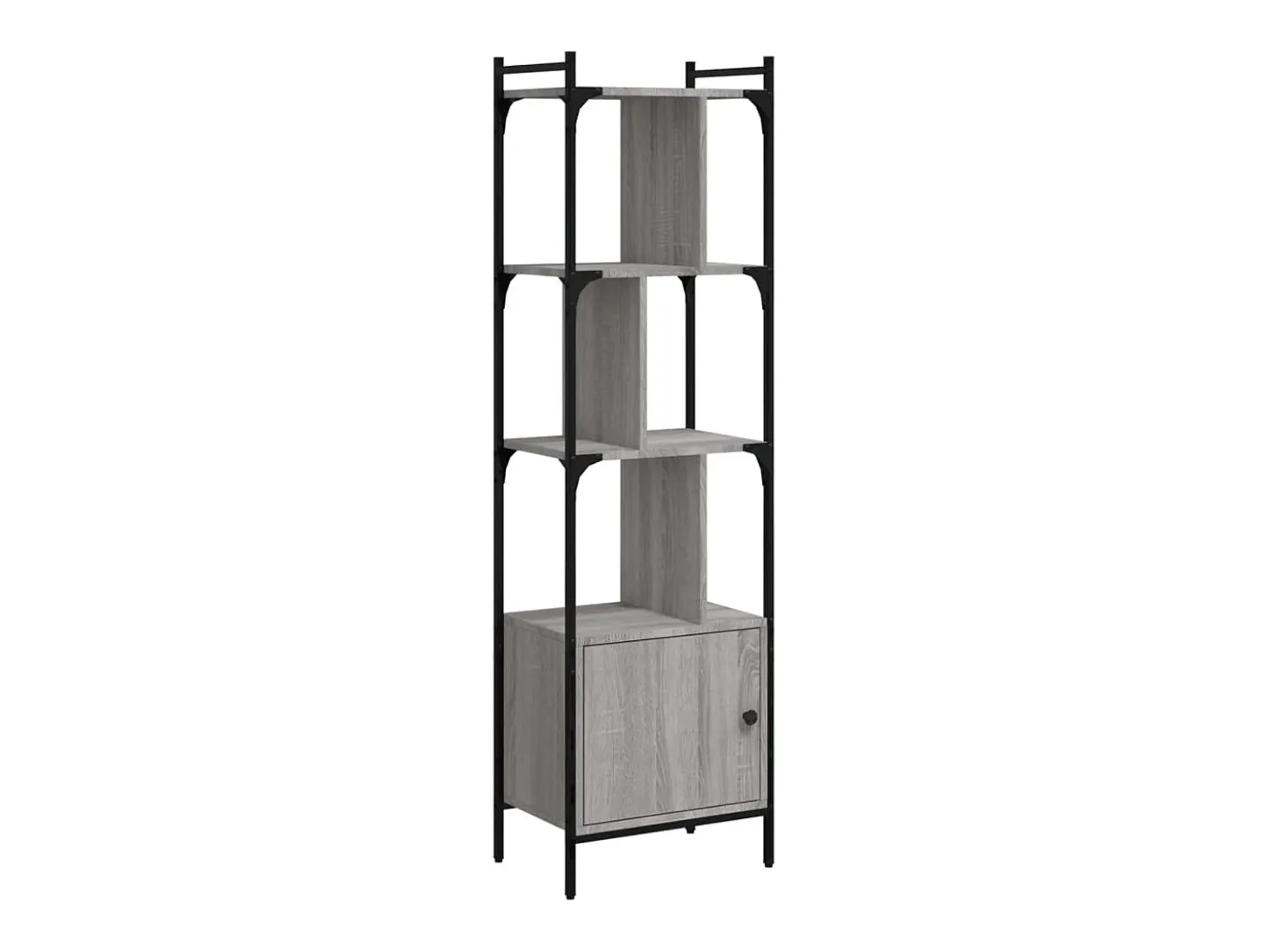 Estantería con puerta madera gris Sonoma 44,5x30x154,5 cm