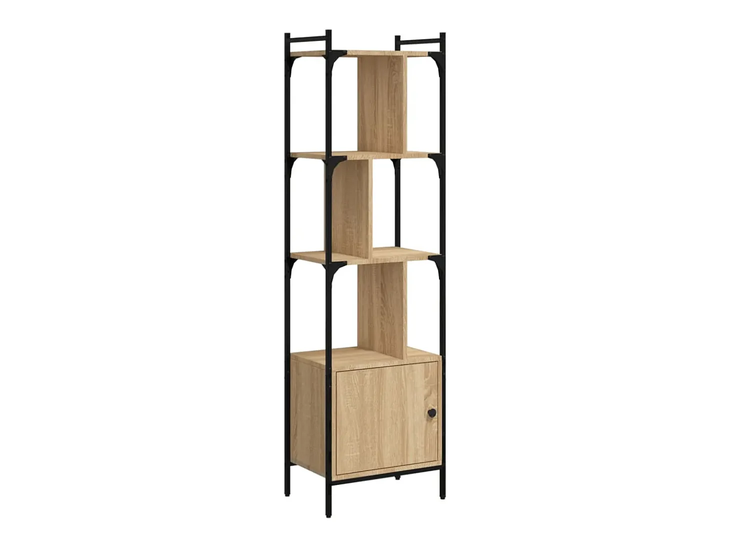 Estantería con puerta madera roble Sonoma 44,5x30x154,5 cm