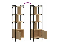 Estantería con puerta madera roble Sonoma 44,5x30x154,5 cm