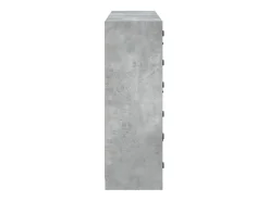 Estantería con puertas madera de ingeniería gris 136x37x109 cm