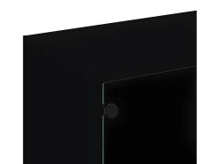 Estantería con puertas madera de ingeniería negro 136x37x109 cm