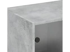 Estantería con puertas madera de ingeniería gris 204x37x75 cm