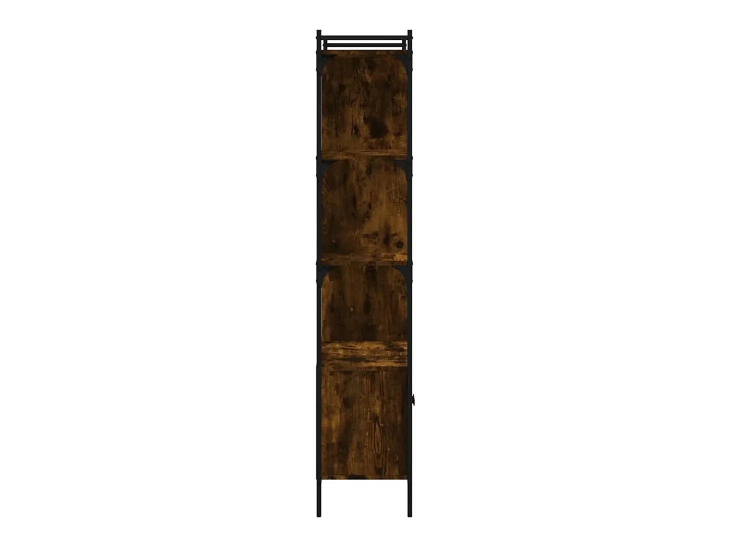 Estantería con puertas madera roble ahumado 76,5x30x154,5 cm