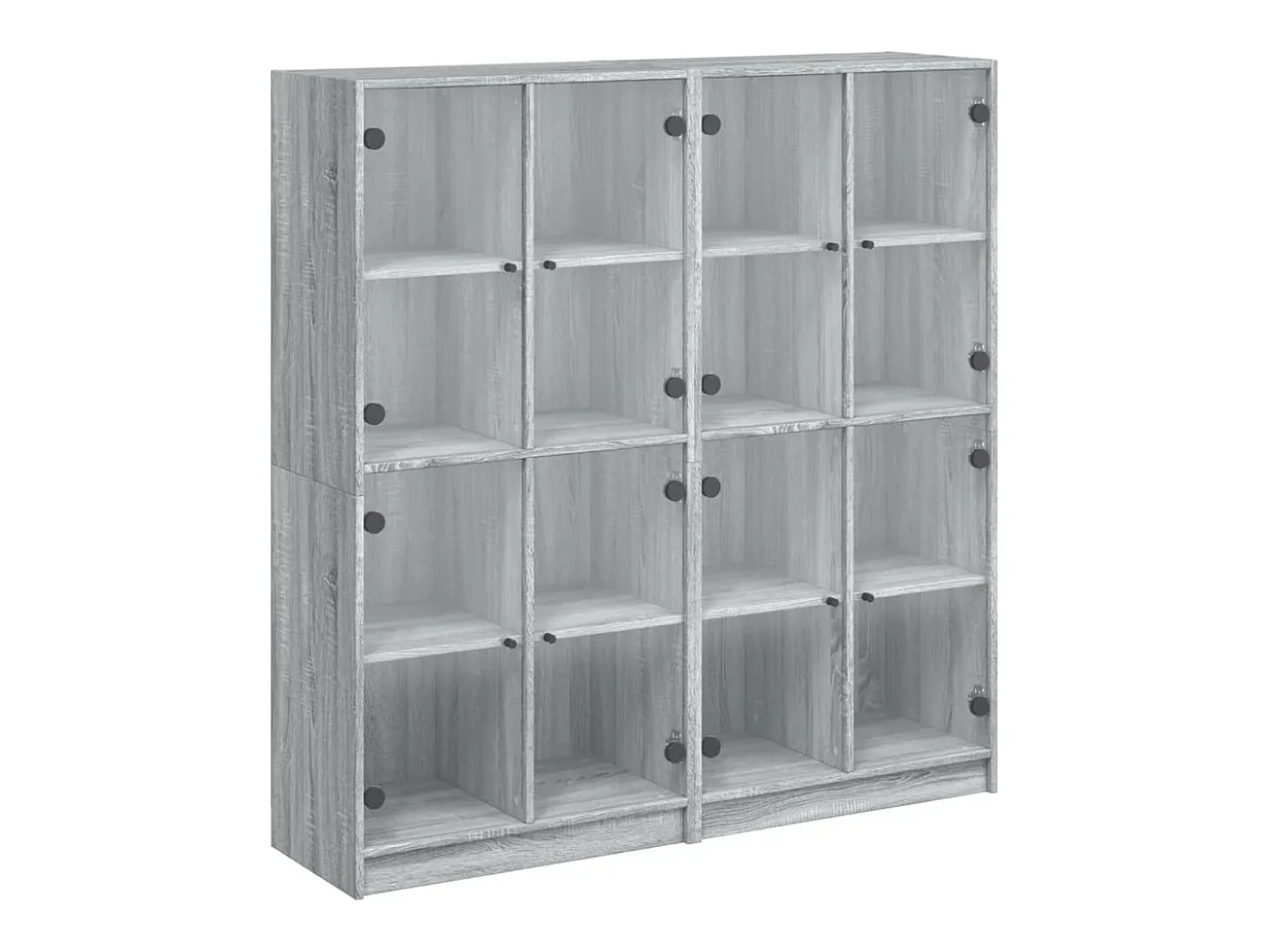 Estantería con puertas madera gris Sonoma 136x37x142 cm