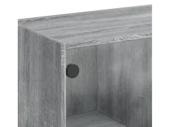 Estantería con puertas madera gris Sonoma 136x37x142 cm