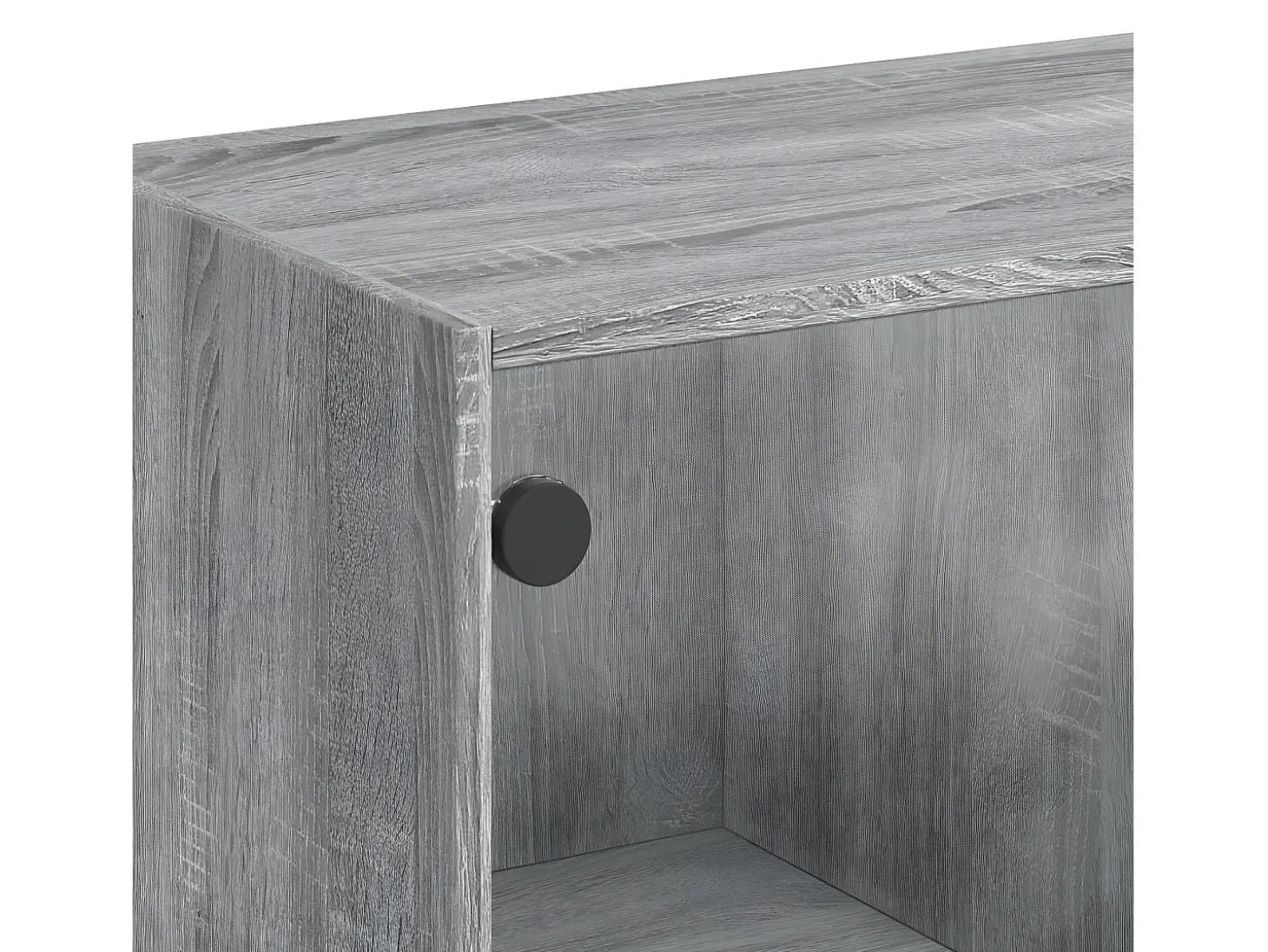 Estantería con puertas madera gris Sonoma 136x37x142 cm