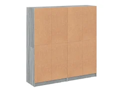 Estantería con puertas madera gris Sonoma 136x37x142 cm