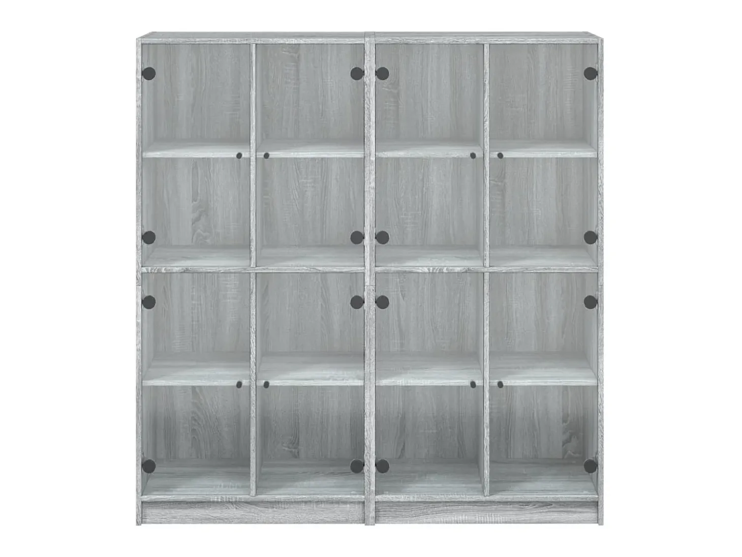 Estantería con puertas madera gris Sonoma 136x37x142 cm