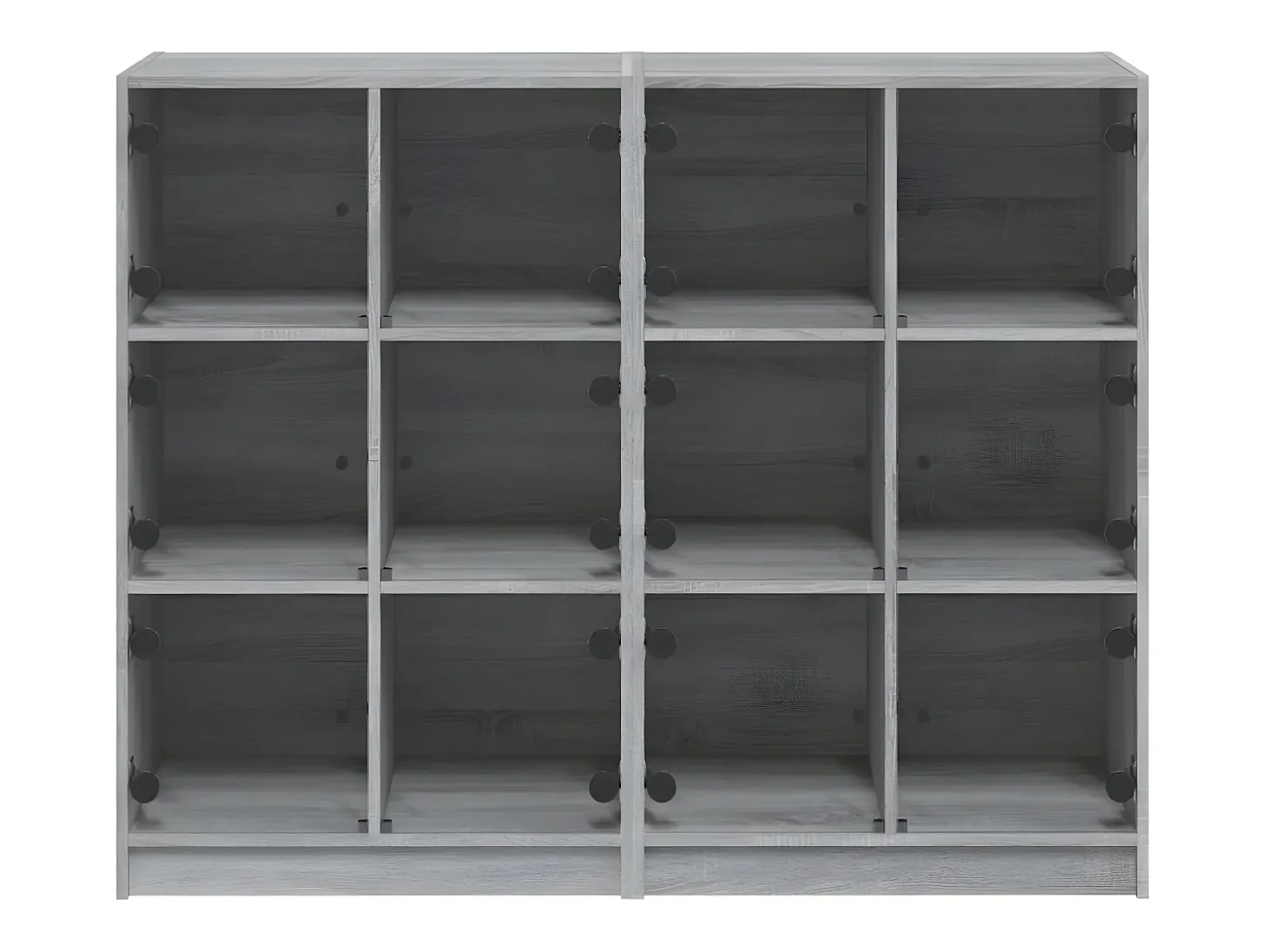 Estantería con puertas madera gris Sonoma 136x37x109 cm