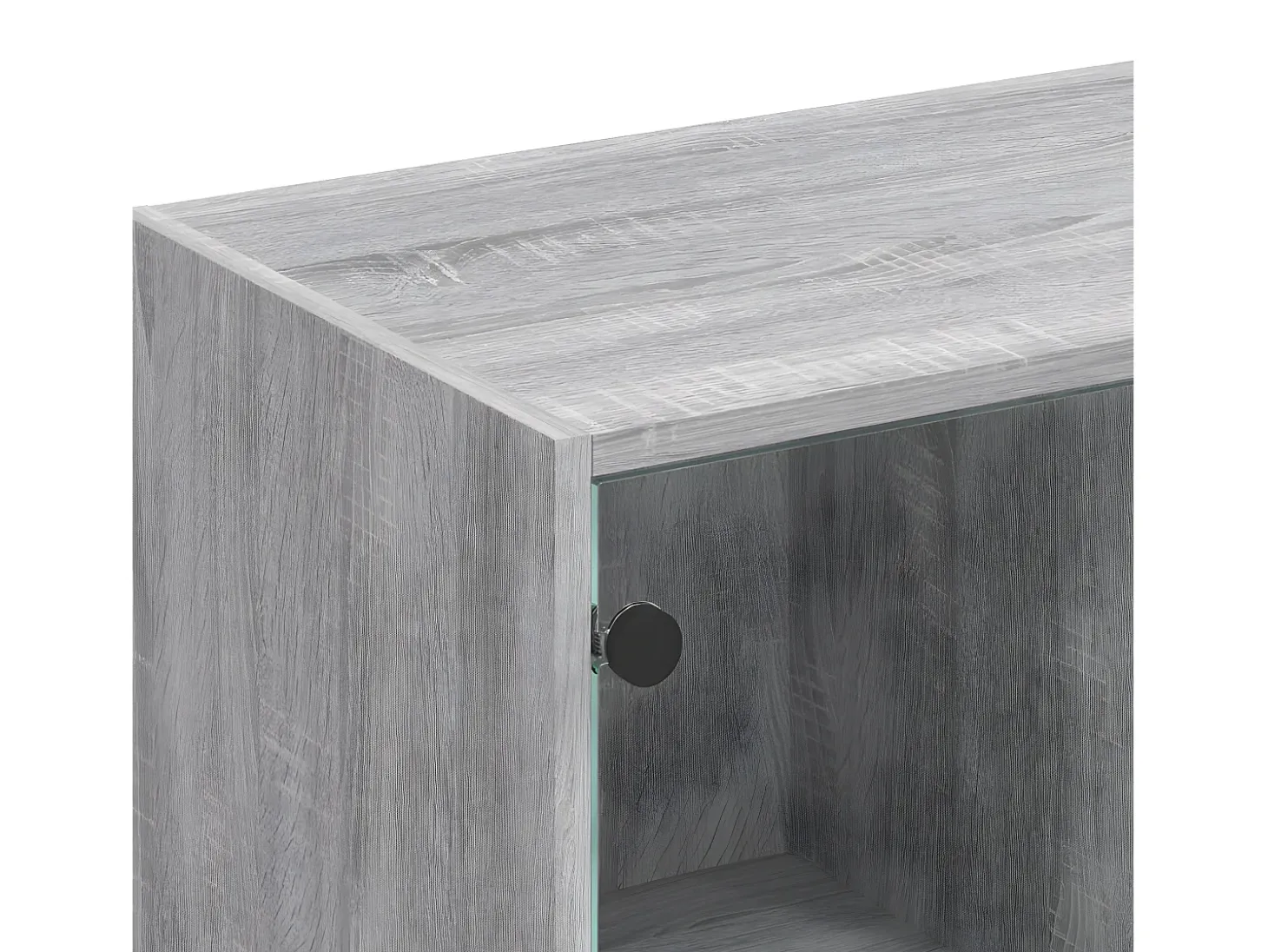 Estantería con puertas madera gris Sonoma 136x37x109 cm