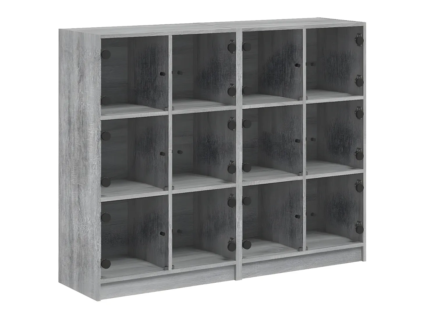 Estantería con puertas madera gris Sonoma 136x37x109 cm