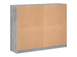 Estantería con puertas madera gris Sonoma 136x37x109 cm