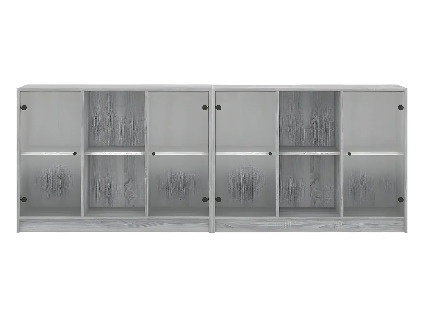 Estantería con puertas madera gris Sonoma 204x37x75 cm