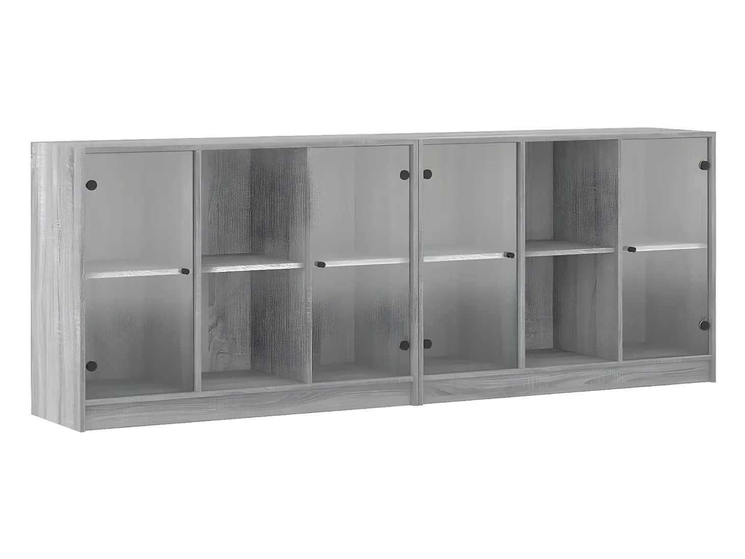 Estantería con puertas madera gris Sonoma 204x37x75 cm