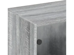 Estantería con puertas madera gris Sonoma 204x37x75 cm