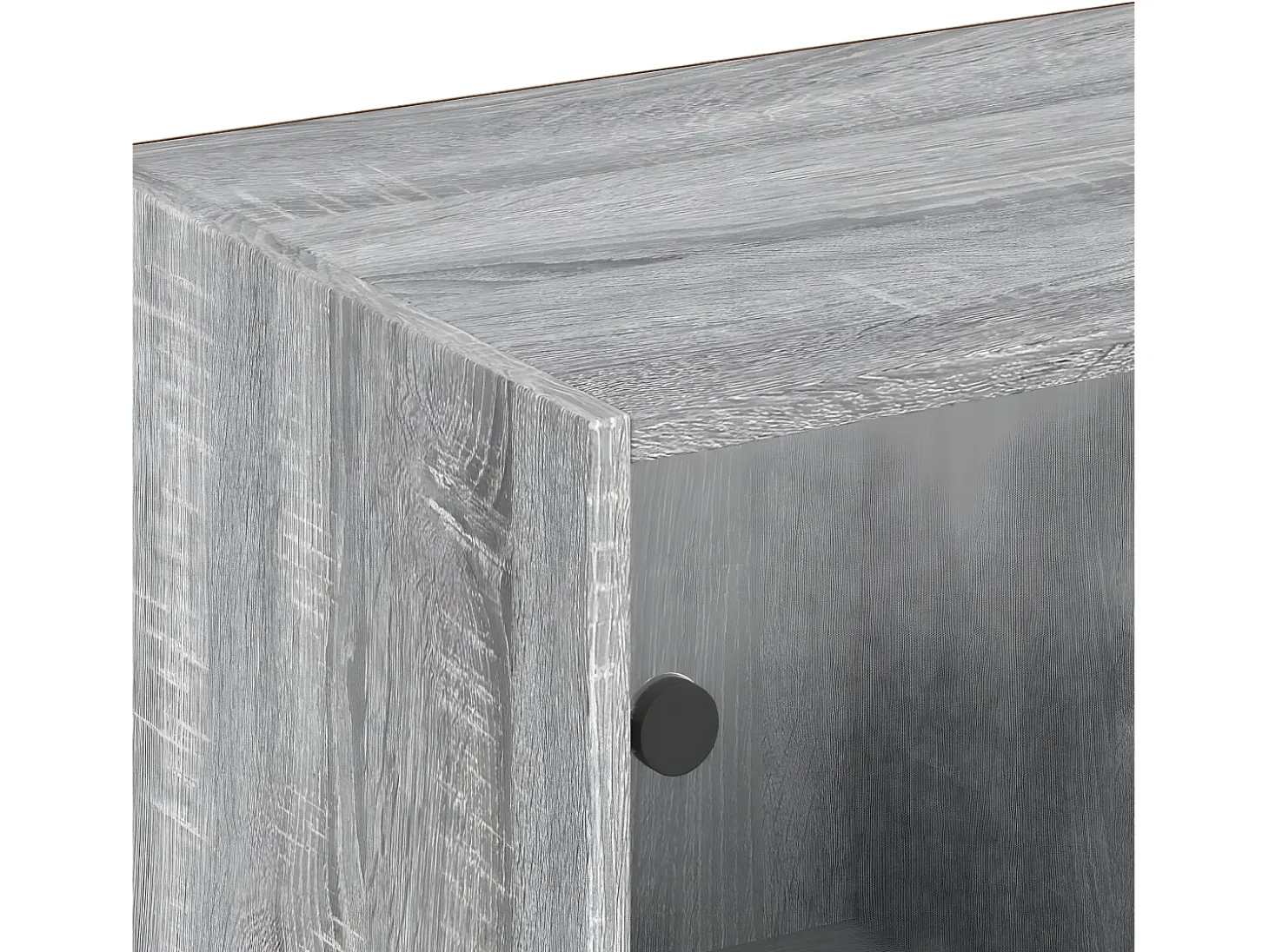 Estantería con puertas madera gris Sonoma 204x37x75 cm