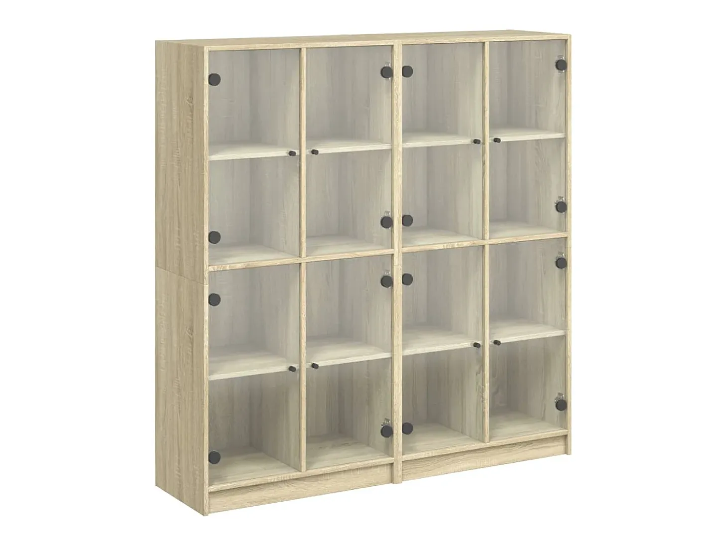 Estantería con puertas madera roble Sonoma 136x37x142 cm