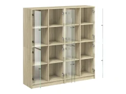 Estantería con puertas madera roble Sonoma 136x37x142 cm