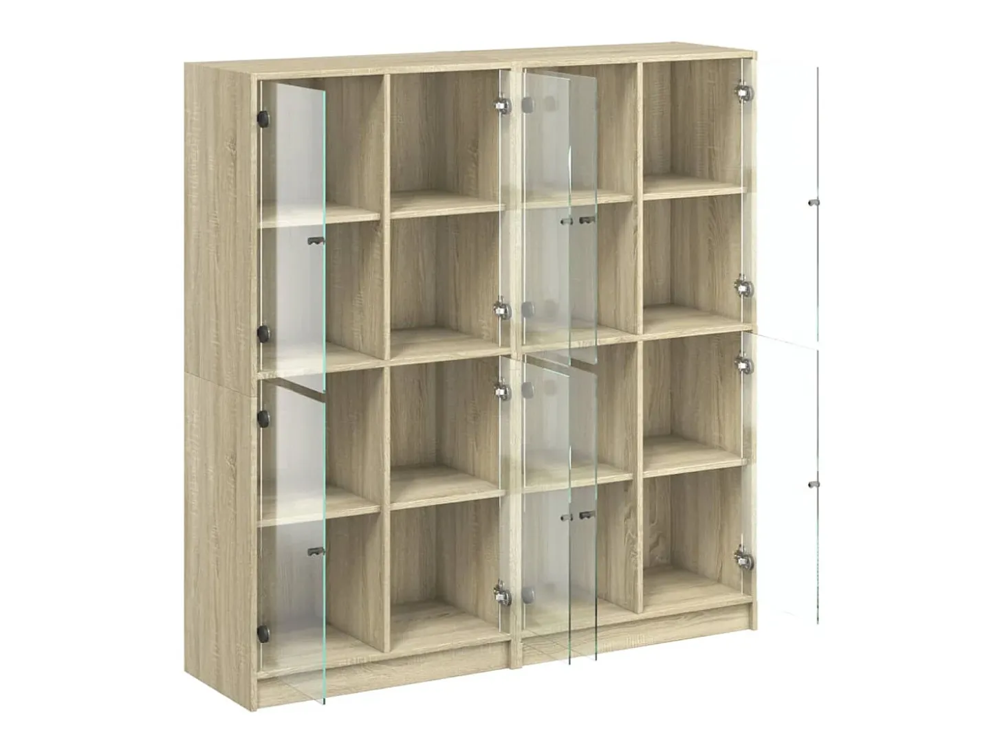 Estantería con puertas madera roble Sonoma 136x37x142 cm