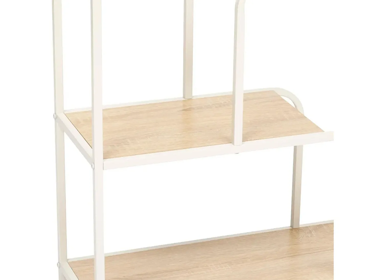 Estantería Curvy 3 estantes blanco/natural 101x76x27 cm