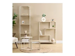 Estantería Curvy 3 estantes blanco/natural 101x76x27 cm