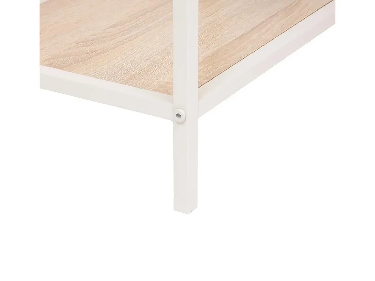 Estantería Curvy 3 estantes blanco/natural 101x76x27 cm
