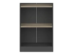 Estantería Darkness Industrial 6 Estantes Roble Sonoma y Gris 60x223x40 cm