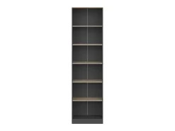 Estantería Darkness Industrial 6 Estantes Roble Sonoma y Gris 60x223x40 cm