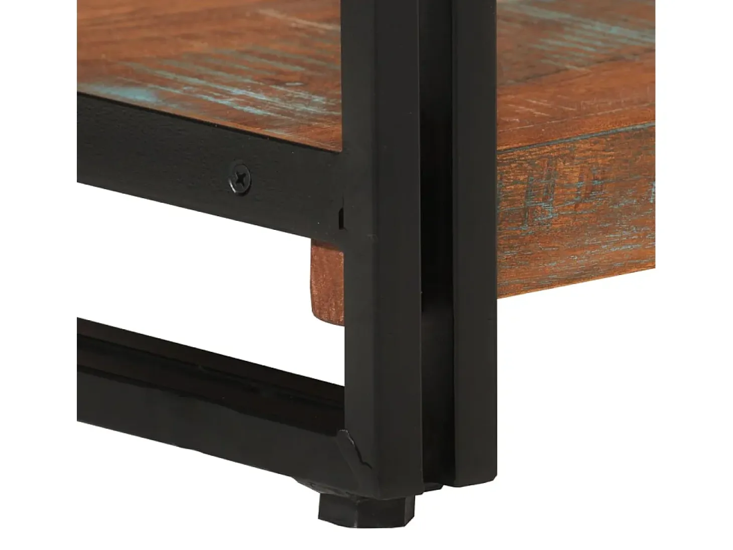 Estantería de 3 alturas hierro y madera reciclada 77x30x80cm