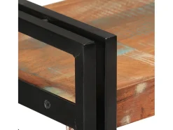 Estantería de 3 alturas hierro y madera reciclada 77x30x80cm