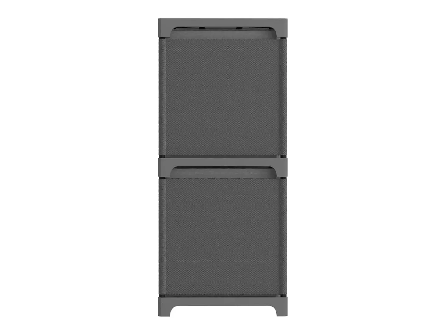 Estantería de 4 cubos con cajas tela gris 69x30x72,5 cm