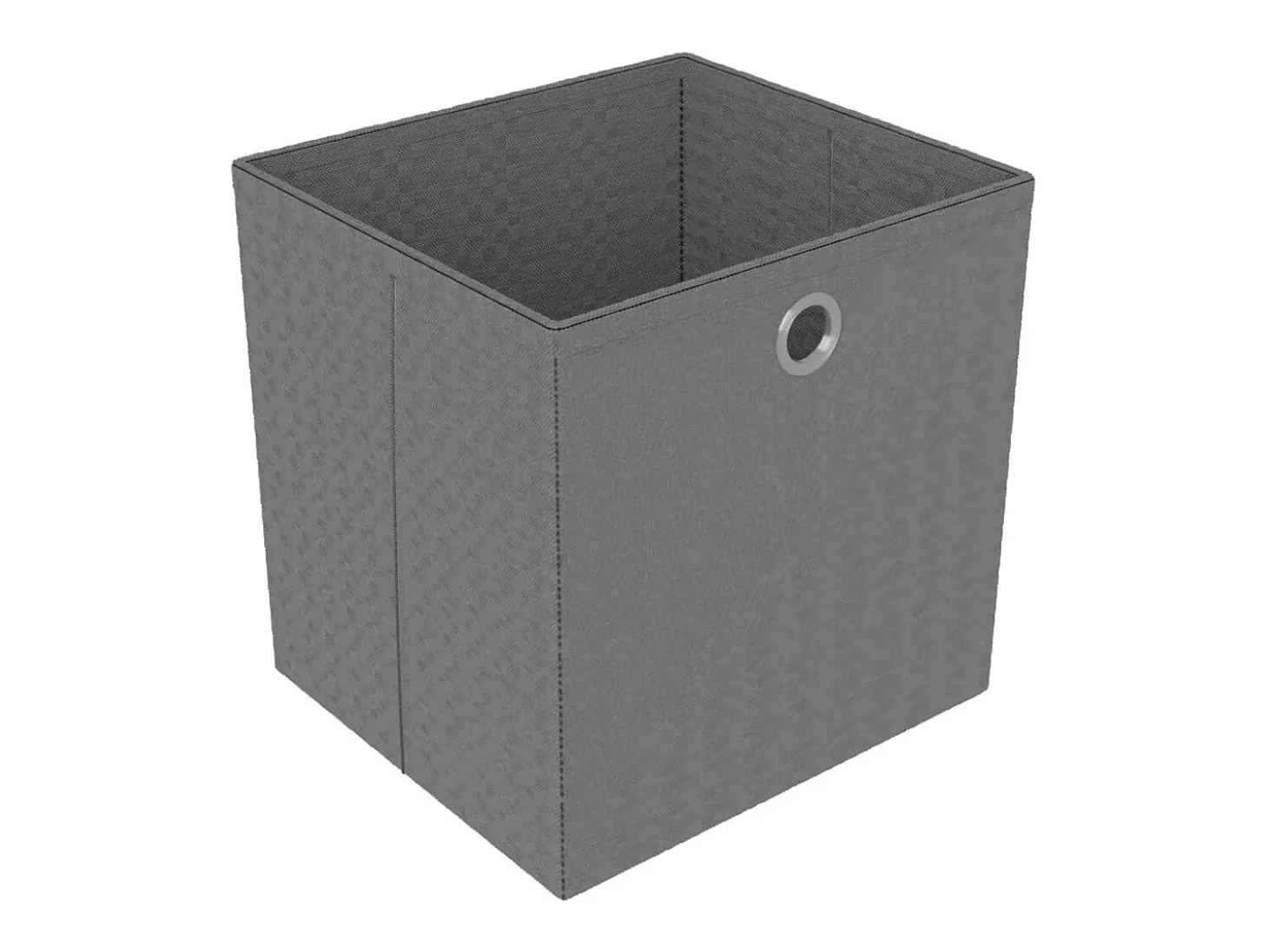 Estantería de 5 cubos con cajas tela gris 103x30x72,5 cm