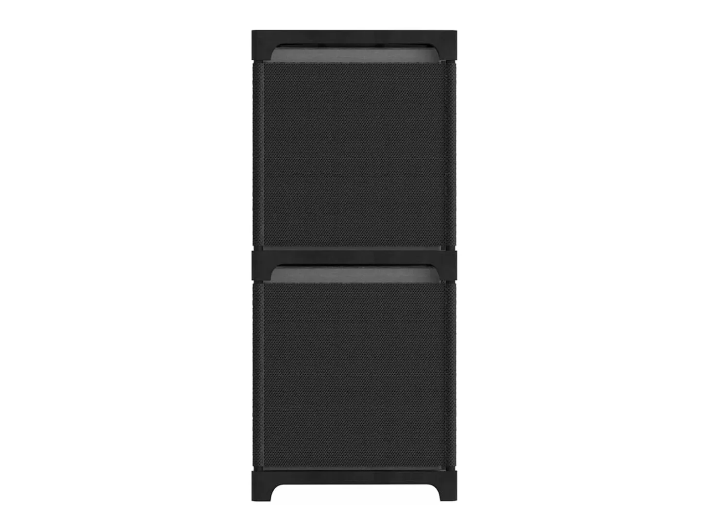 Estantería de 5 cubos con cajas tela negra 103x30x72,5 cm