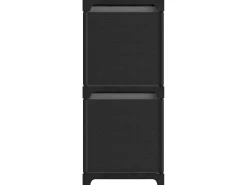 Estantería de 4 cubos con cajas de tela negro 69x30x72,5 cm ES764206