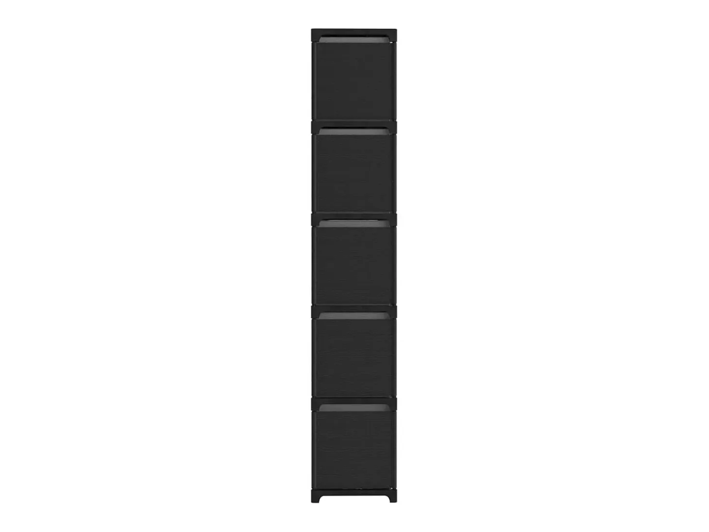 Estantería de 15 cubos con cajas tela negra 103x30x175,5 cm