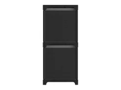 Estantería de 6 cubos con cajas tela negra 103x30x72,5 cm