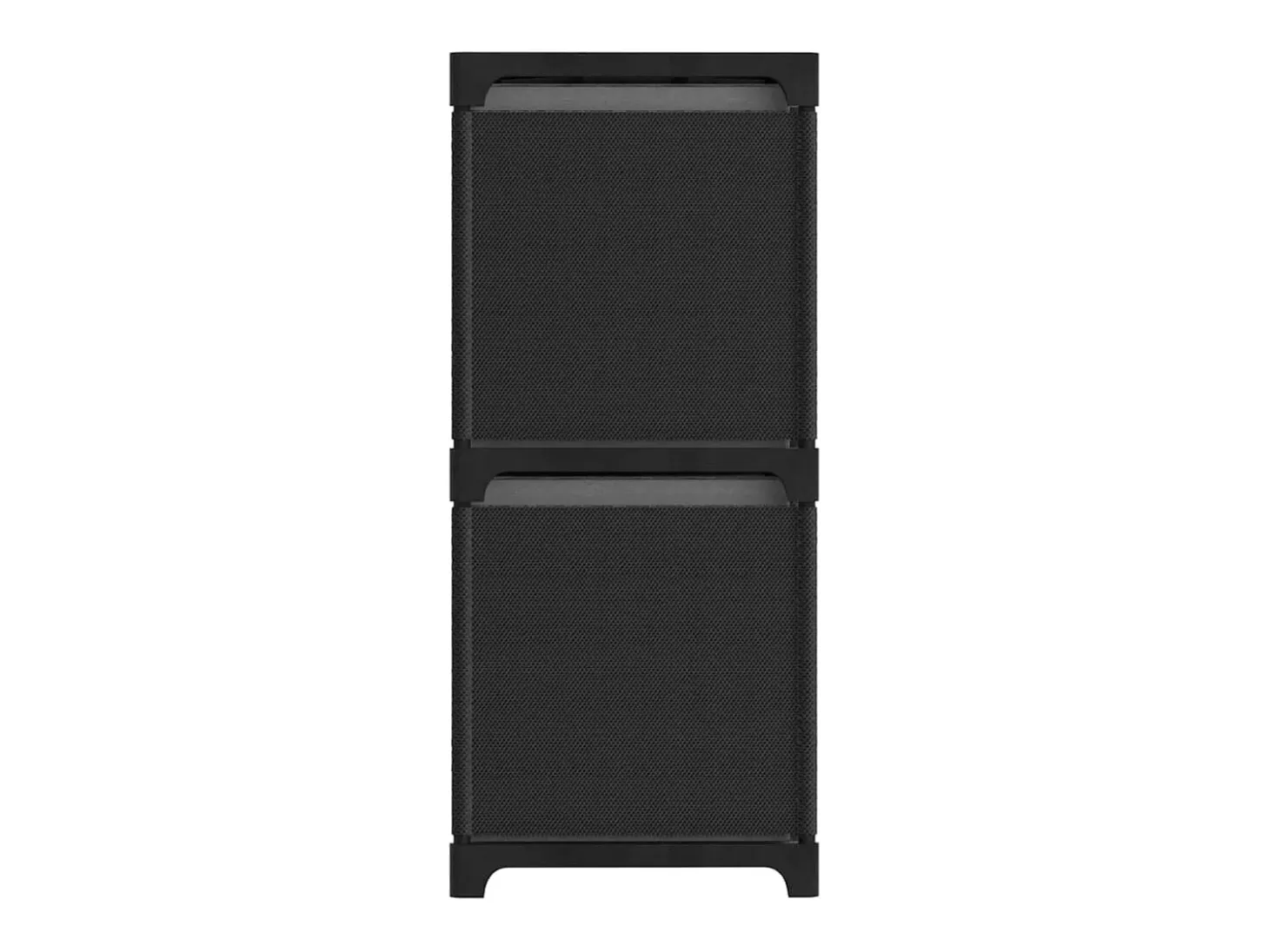 Estantería de 6 cubos con cajas tela negra 103x30x72,5 cm