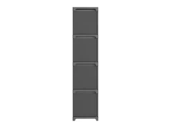 Estantería de 12 cubos con cajas tela gris 103x30x141 cm ES138627