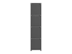 Estantería de 12 cubos con cajas tela gris 103x30x141 cm