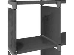 Estantería de 12 cubos de tela gris 103x30x141 cm