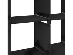 Estantería de 5 cubos de tela negra 103x30x72,5 cm